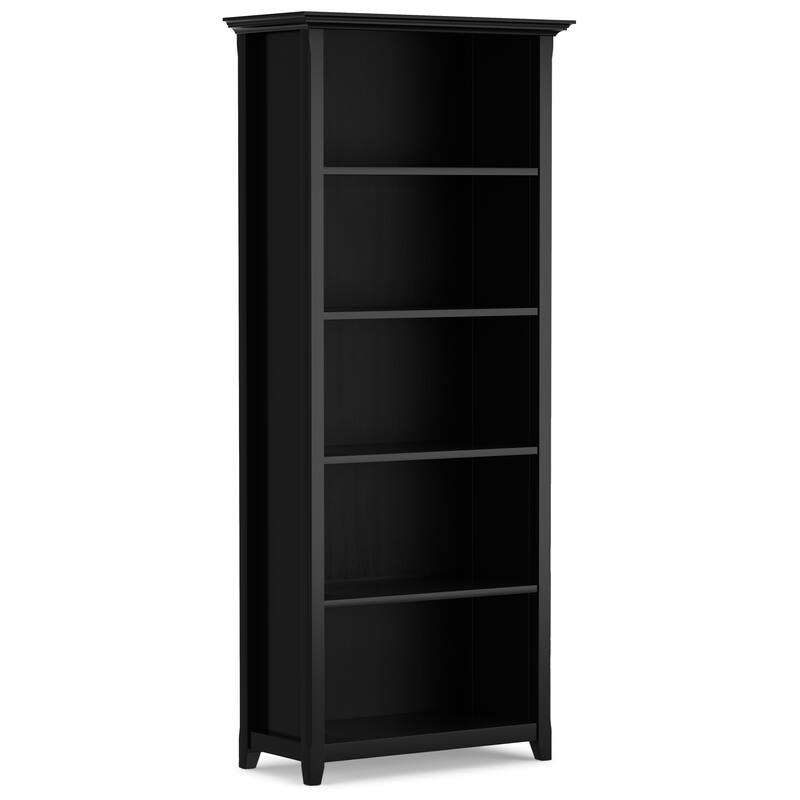WYNDENHALL Halifax 30" Wide Solid Wood Transitional 5 Shelf Bookcase - 30"w x 14"d x 70" h