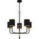 preview thumbnail 2 of 7, Lockery 5-Light Matte Black Chandelier