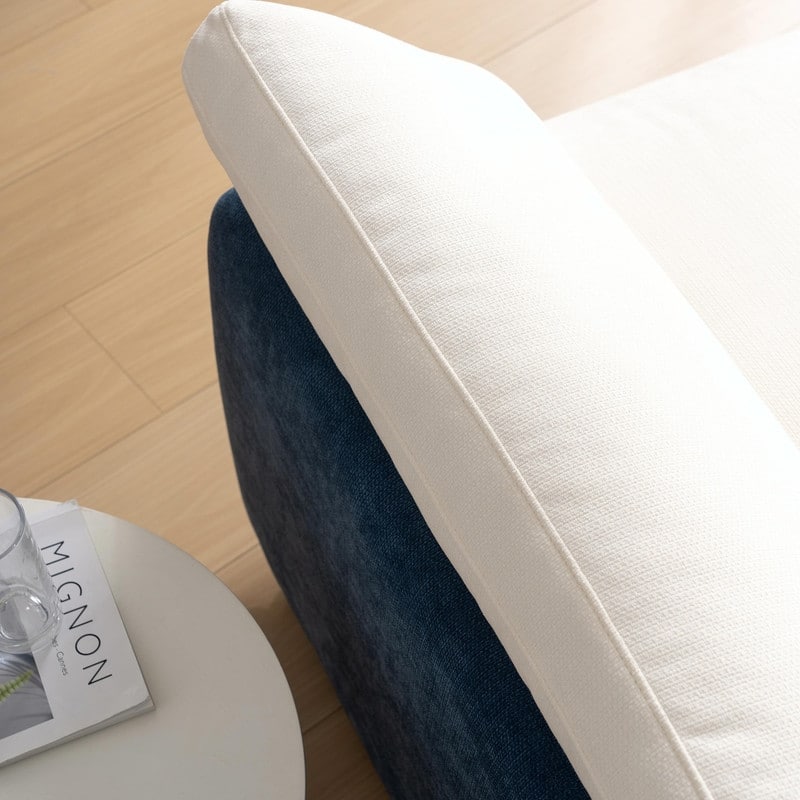 50" Oversized Chenille Accent Chair, Wide Deep Seat Upholstered Armchair with Pillows