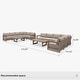 preview thumbnail 35 of 37, PURPLE LEAF Caesar L-Shaped Khaki Outdoor Couch with 9.6" Thick for Yard Porch Deck Patio Conversation Sets