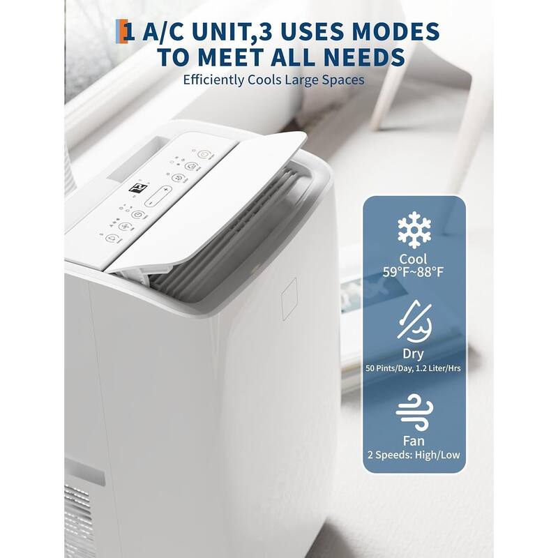 14000 BTU Portable Air Conditioner with 6 Modes