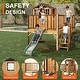 preview thumbnail 16 of 18, 9-in-1 Wooden Playhouse with Slide & Sandbox