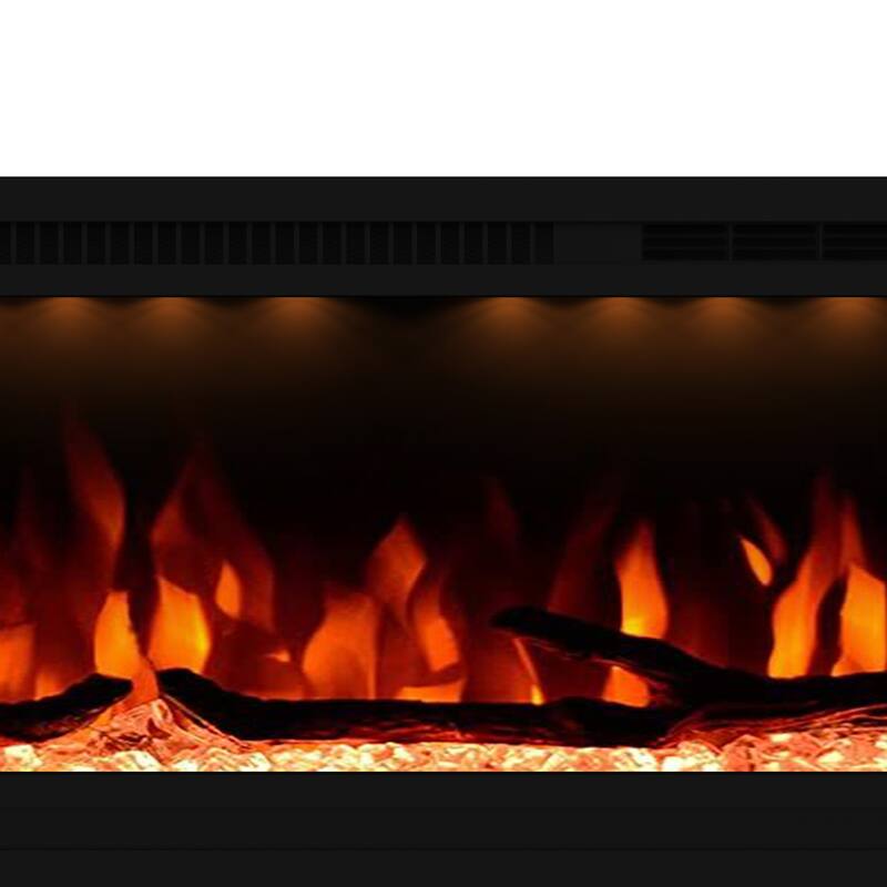 76" 1500W Modern Inserted Wall Mounted Linear Smart Electric Fireplace Heater with APP Control and Remote