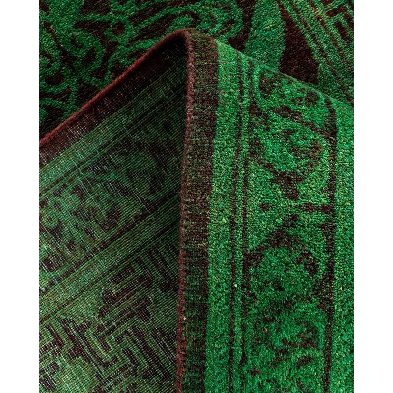 Contemporary Overdyed Wool Hand Knotted Runner - 2' 6" x 8' 9"