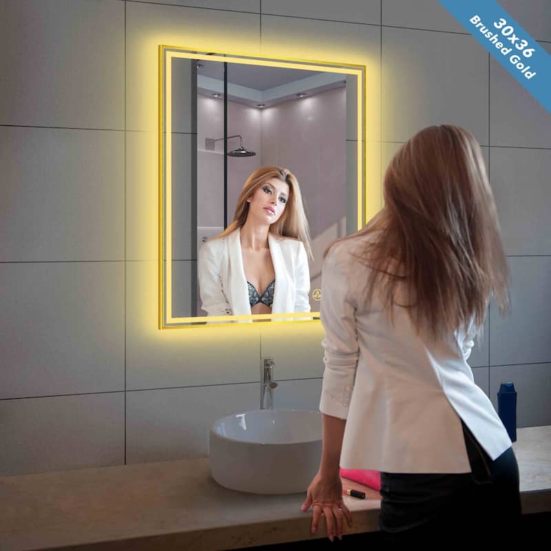 Fogless Color and Brightness Adjustable LED Mirror