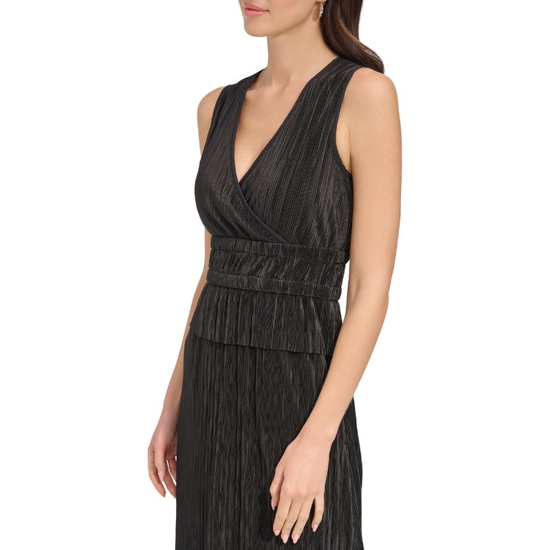 DKNY Sleeveless Plisse Midi Dress