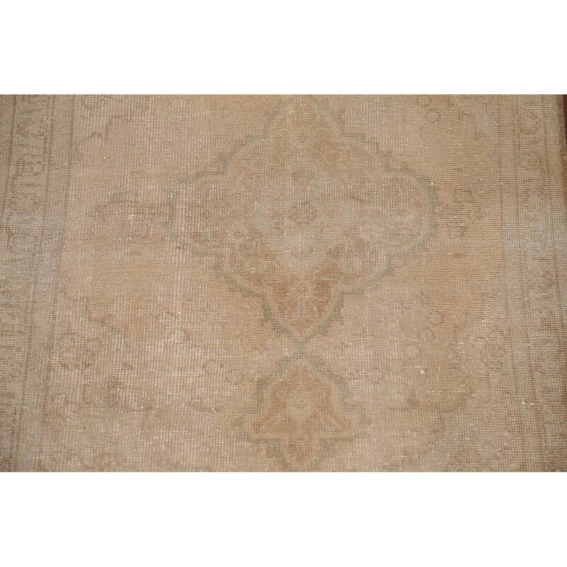 Distressed Tabriz Persian Vintage Hand-Knotted Wool Carpet - 3'1" x 4'9"
