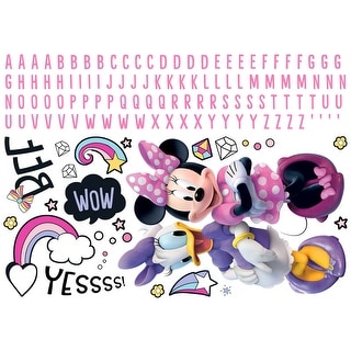 Minnie Mouse Peel And Stick Giant Wall Decals With Alphabet by RoomMates
