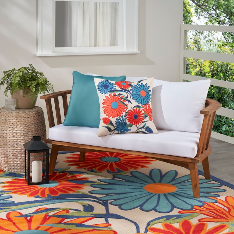 Mina Victory Aloha Floral Throw Pillow