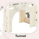 preview thumbnail 29 of 49, Freestanding Castle Climbing Playset with Slide, Tunnel, Ring Toss, and Basketball Hoop - Toy Storage Organizer for Kids