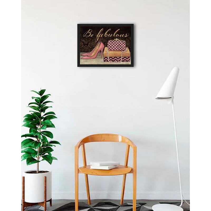 Shoe Fetish Be Fabulous Framed Poster - 18 x 24 Inch - Black