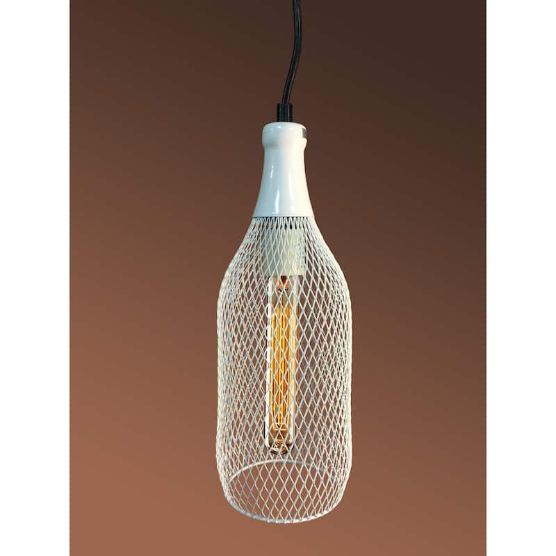 Meryl 1-light Adjustable Height White Edison Pendant