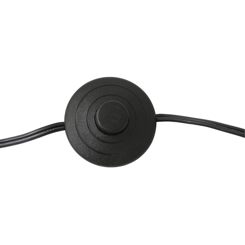 Floor Lamp Traditional Black 69" 3-Light Hemp Shades