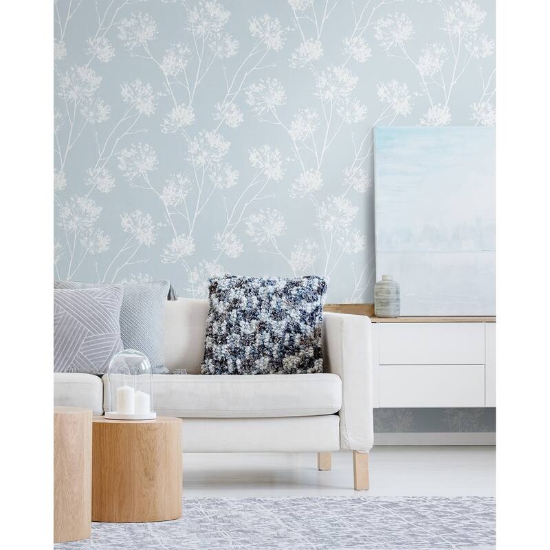NextWall One O'Clocks Botanical Peel and Stick Removable Wallpaper