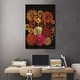 preview thumbnail 3 of 1, Zinnia Print On Wood by Maz Ghani - Multi-Color