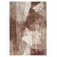 Alexia Collection Geometric Red/Brown Indoor Abstract Area Rug - Bed ...