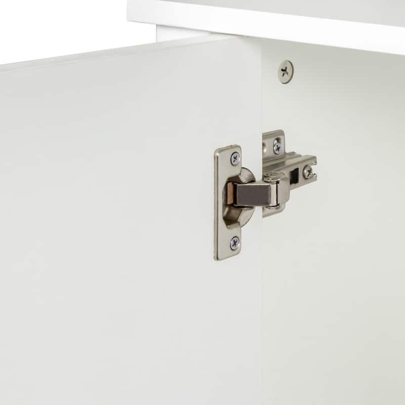 Freestanding Storage Cabinet with 4 Doors & 4 Storage Spaces
