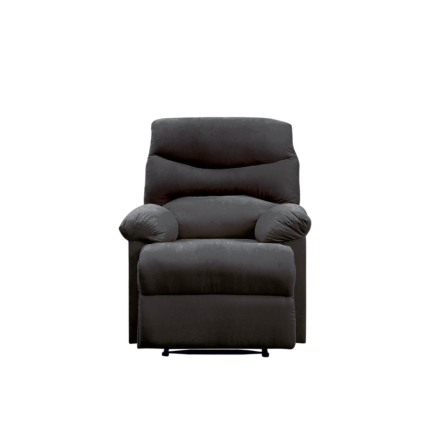 Motion Recliner with Pillow Top Armrest and Tight Seat & Back Cushion, Manual Reclining Mechanism - Black