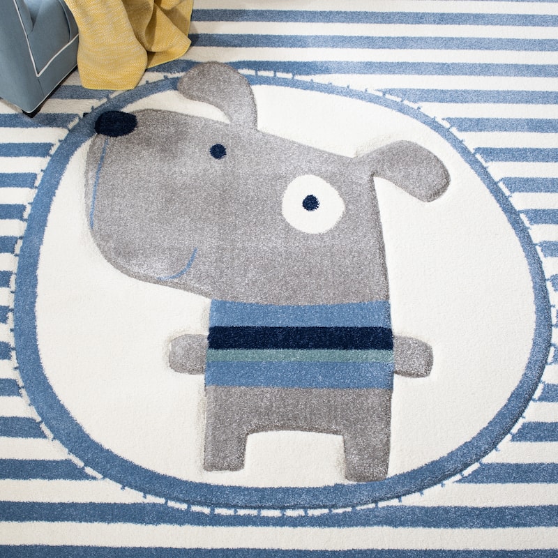 SAFAVIEH Carousel Kids Basimah Stripe Dog Rug