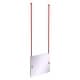 preview thumbnail 4 of 26, Allied Brass Frameless Rectangular Landscape Ceiling Hung Mirror with Beveled Edge Fire Engine Red