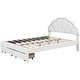 preview thumbnail 19 of 48, Seashell-Shaped Platform Bed Frame with 2 Drawers & LED