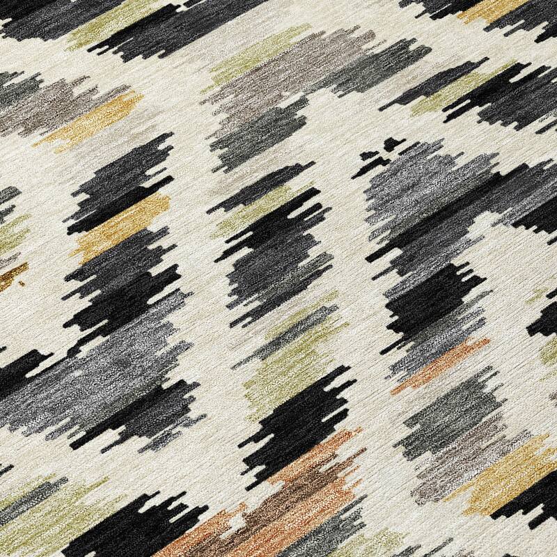 Machine Washable Indoor/ Outdoor Global Diamdon Chantille Rug