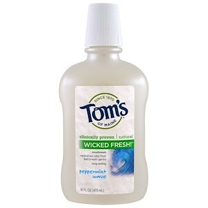 Tom's of Maine Wicked Pepermint Mouthwash - 16 oz - 6 Pack