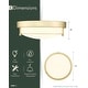 preview thumbnail 6 of 12, 12 Inch 2-Light Flush Mount Light Fixture, Modern Ceiling Light