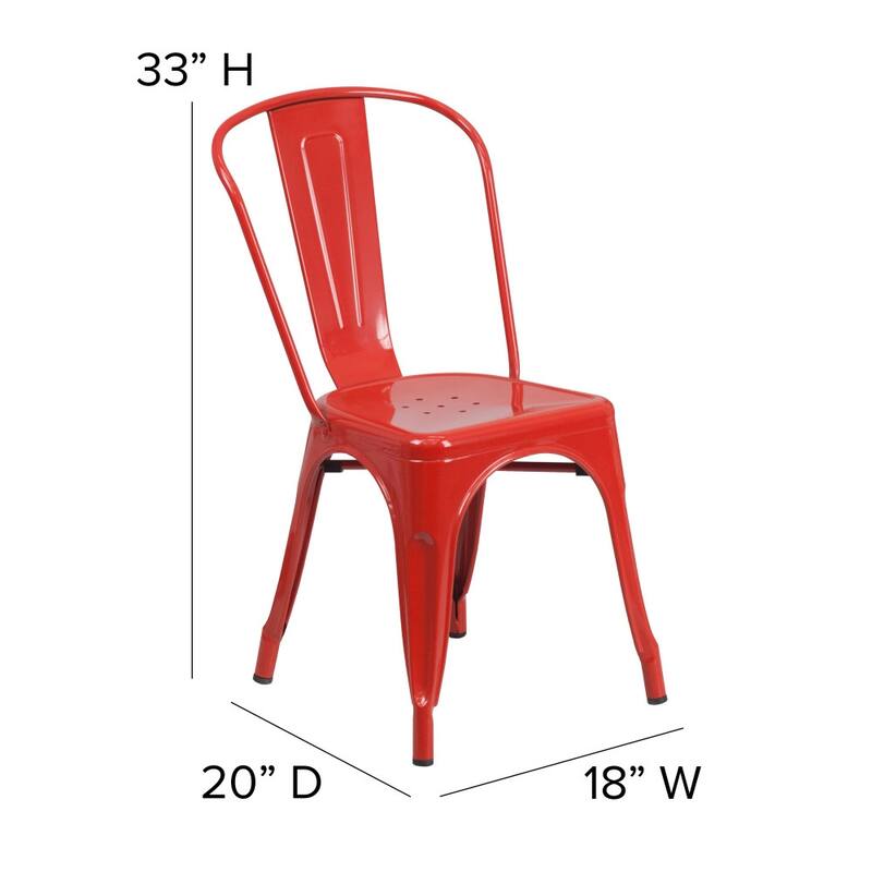 Metal Indoor-Outdoor Stackable Chair