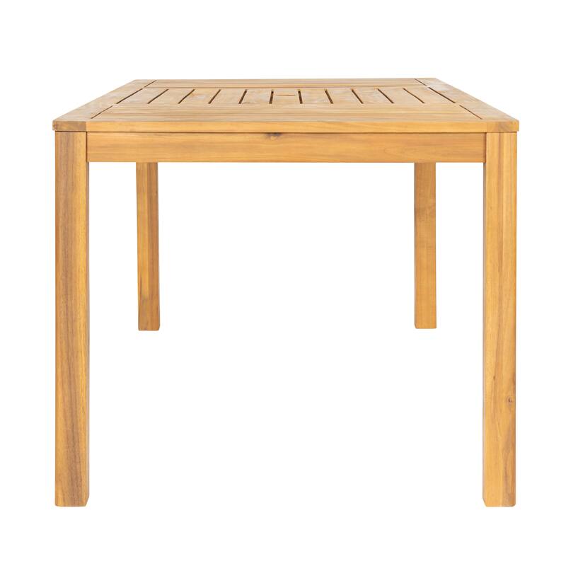 Christopher Knight Home Isolde Acacia Rectangular Dining Table with Umbrella Hole