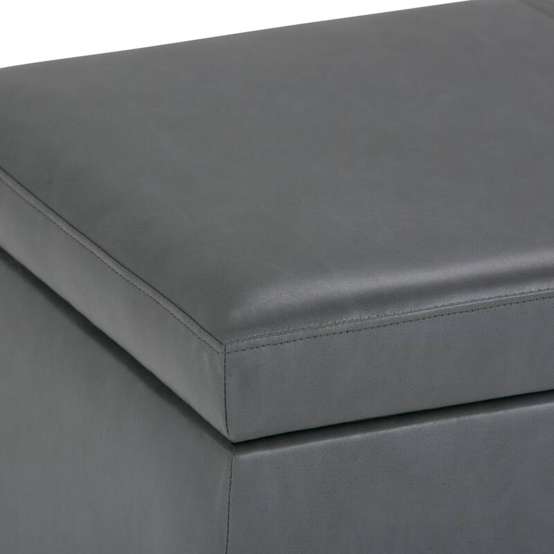 WYNDENHALL Franklin 48-in. Wide Contemporary Rectangular Storage Ottoman