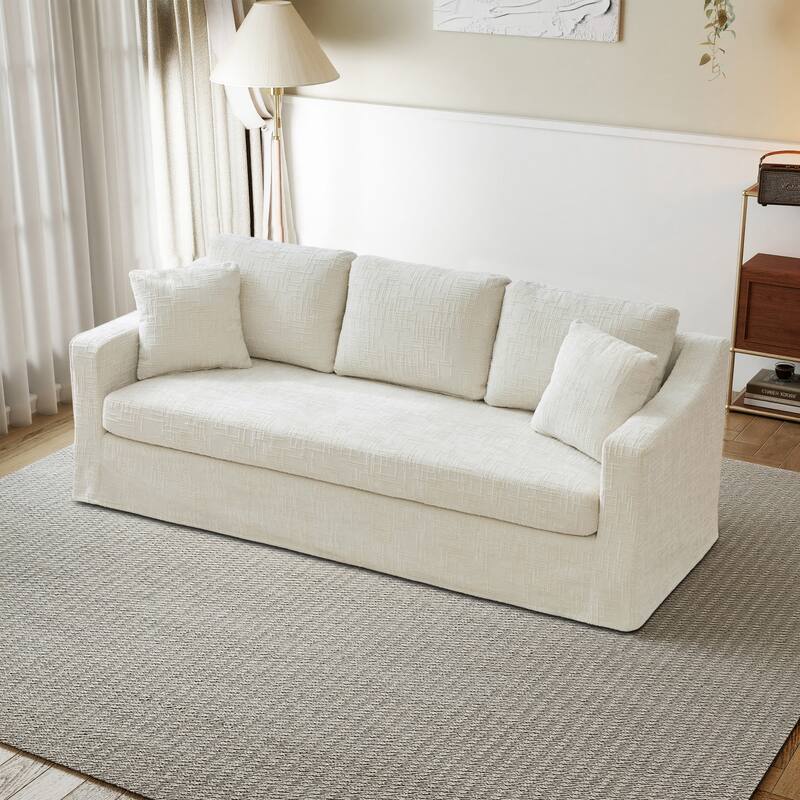 83.9"W Modern Casual Sofa With Removable Upholstery Cover