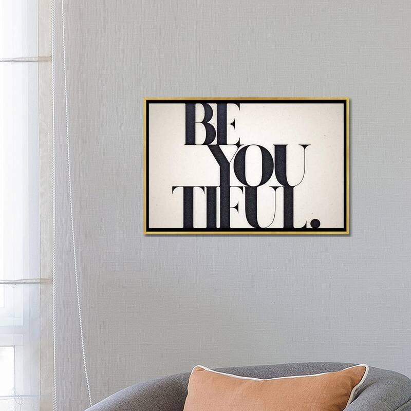 iCanvas "Be You Tiful" by 33 Broken Bones Framed Canvas Print