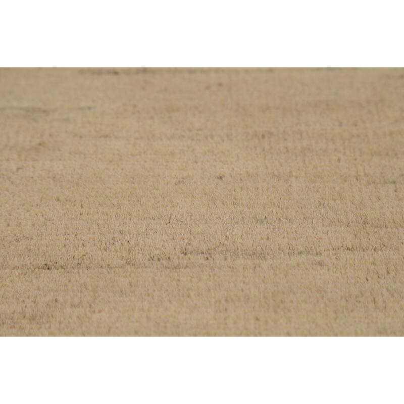 Solid Gabbeh Modern Runner Rug Handmade Wool Carpet - 2'9"x 9'8"