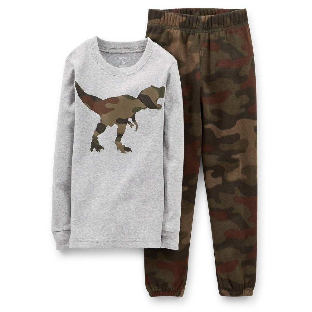Carter/'s Boys Short Sleeve T-Rex Dinosaur Top//Sweatpants 2-Pc Set Multi