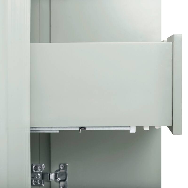 Haley Bathroom Vanity in Soft Sage with Alluring Quartz Top