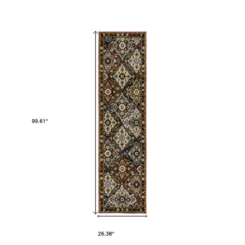 HomeRootsMedallion Traditional Rectangle Area Rug