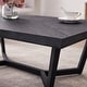 preview thumbnail 6 of 10, Strata Orion Coffee Table Wood Top Metal Base Modern Accent Table