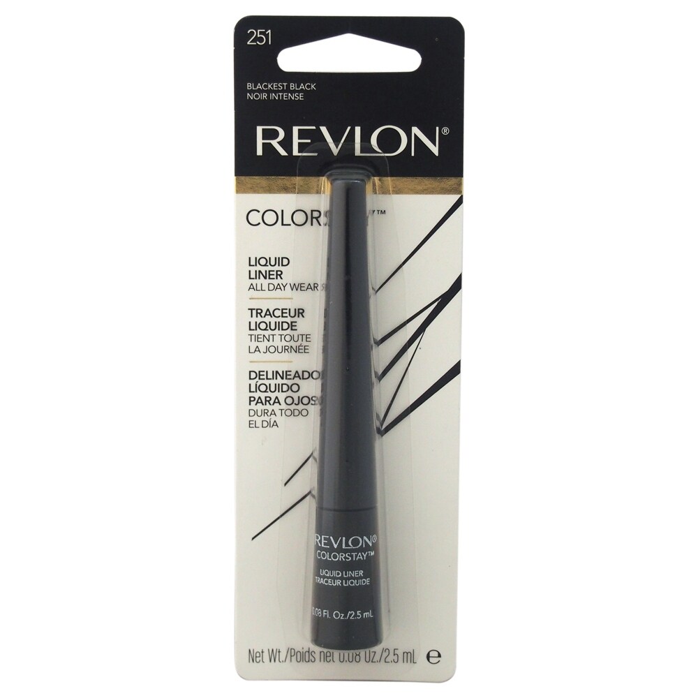 Colorstay Liquid Eyeliner 251 Blackest Black By Revlon For Unisex - 0 08 Oz Eye Liner (Eyebrow Pencil - 1 Piece)