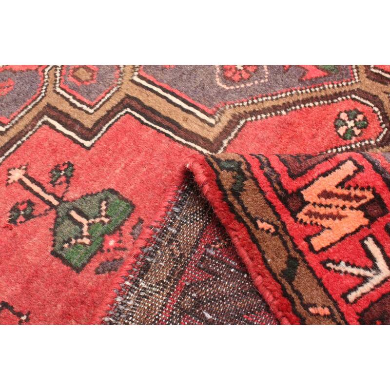 ECARPETGALLERY Hand-knotted Andelz Red Wool Rug - 4'3 x 6'11