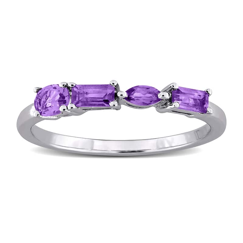 Miadora Multi-Gem Four Stone Ring Sterling Silver