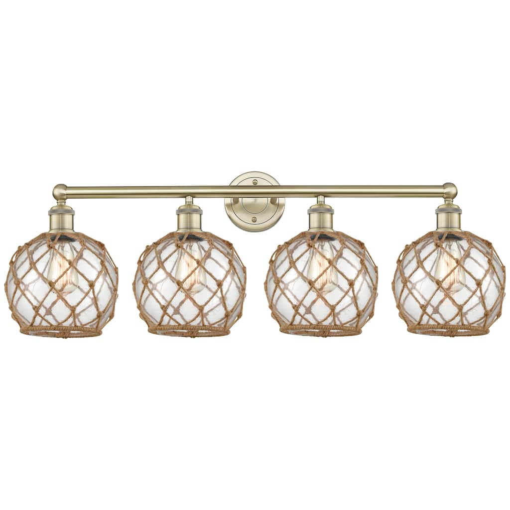 Innovations Lighting Endless Possibilities Edison - Farmhouse Rope - 4 Light 35" Bath Vanity Light
