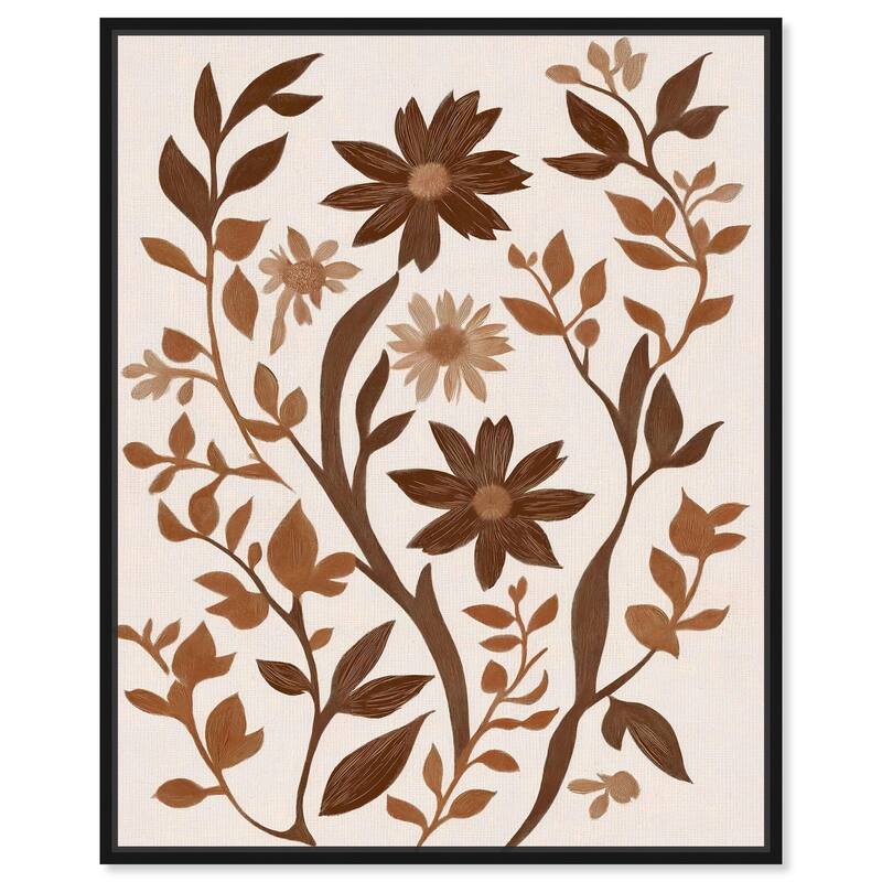 Sepia Sepal III Canvas by Art Remedy - Black - 30" x 36"