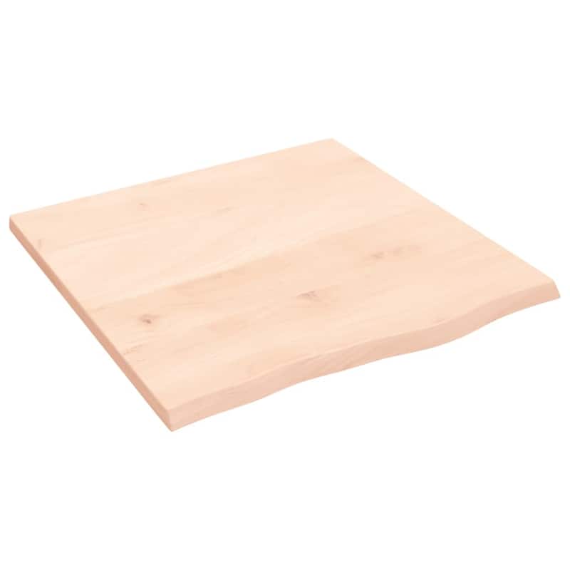 vidaXL Table Top Replacement Countertop Light Brown Treated Solid Wood Oak - 23.6" x 23.6" x 0.8"/ 1