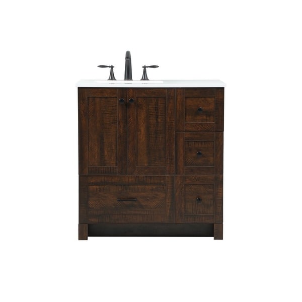 slide 2 of 11, Elegant Lighting VF2832 Soma 32" Free Standing Single Basin Vanity Set Expresso - Espresso Finish