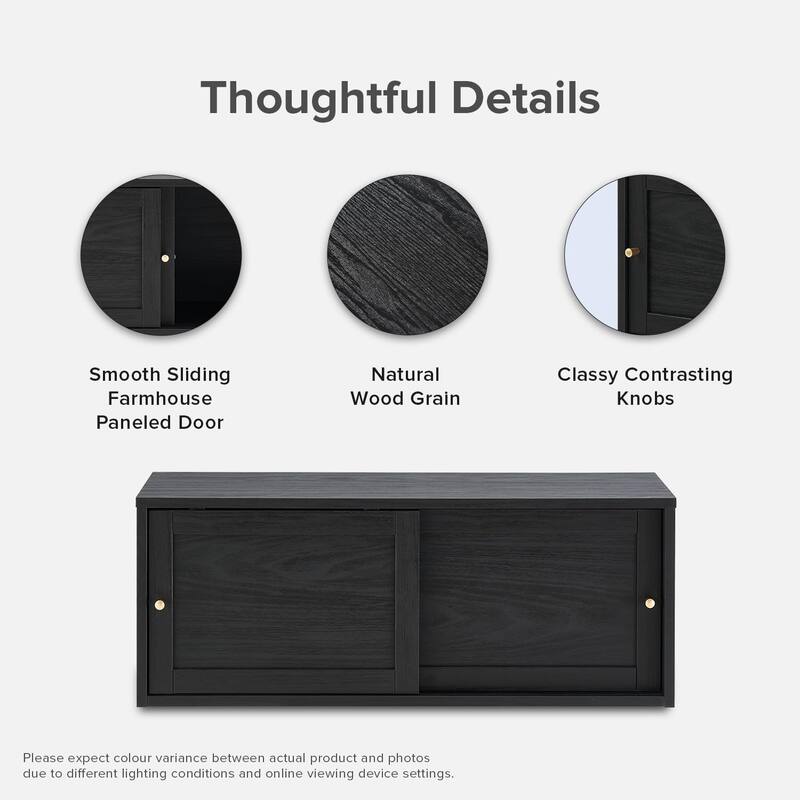 Mopio Lauren Floating TV Stand - Black
