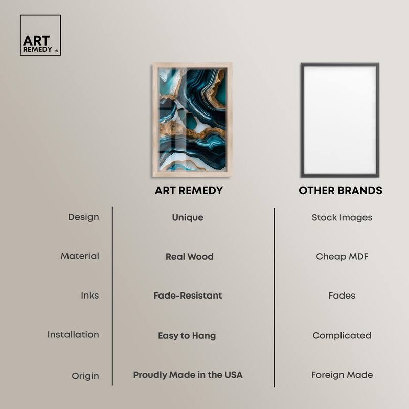 Teal Tectonic II Shadowbox by Art Remedy