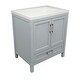 preview thumbnail 70 of 146, Nevado 37" Bathroom Vanity with Cultured Marble Vanity Top Sink in White with White Basin