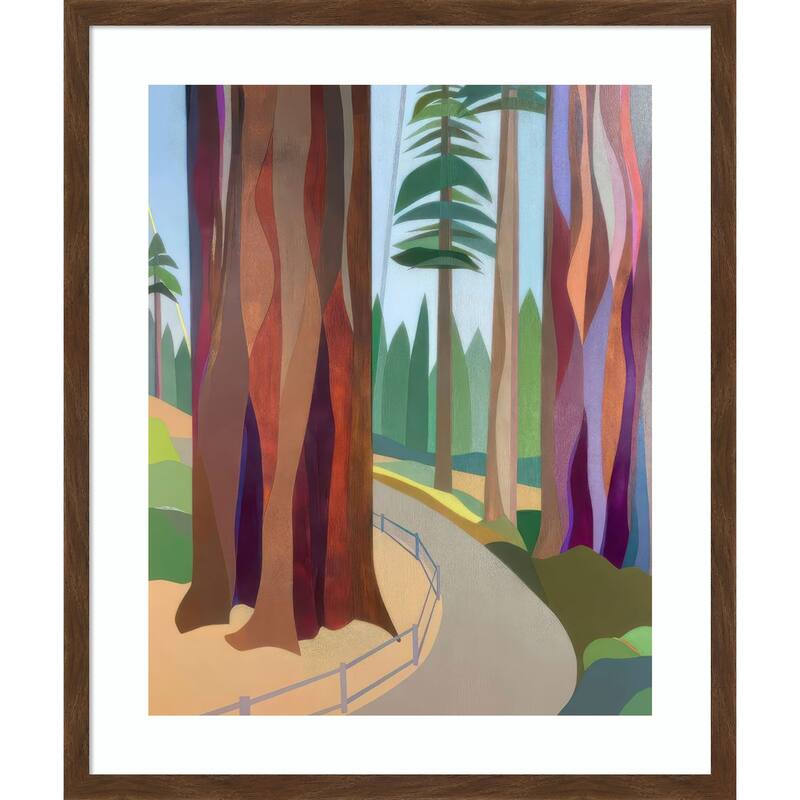 Farewell Sequoia by Melba Browne Wood Framed Wall Art Print - Carlisle Brown Narrow