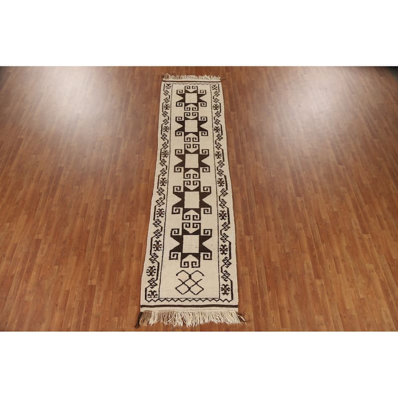 Anatolian Runner Rug Handmade Wool Carpet - 3'0"x 11'9"